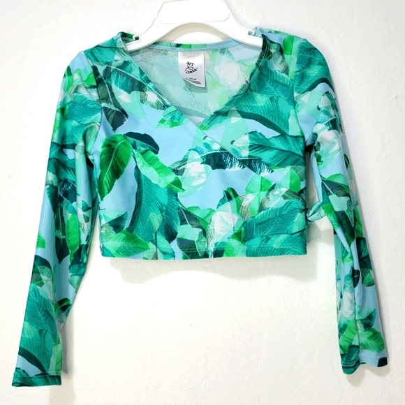 Art Class Palm Leaf Bathing Suit Top XS (4/5) - Picture 1 of 4